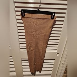 Naked Wardrobe ribbed stretch midi skirt.  🐫 camel